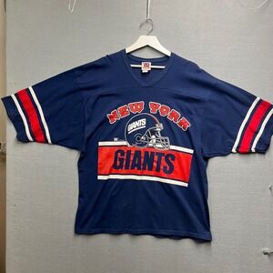 Vintage 1994 New York Giants Team Rated Shirt XL Blue NFL Football Made in USA